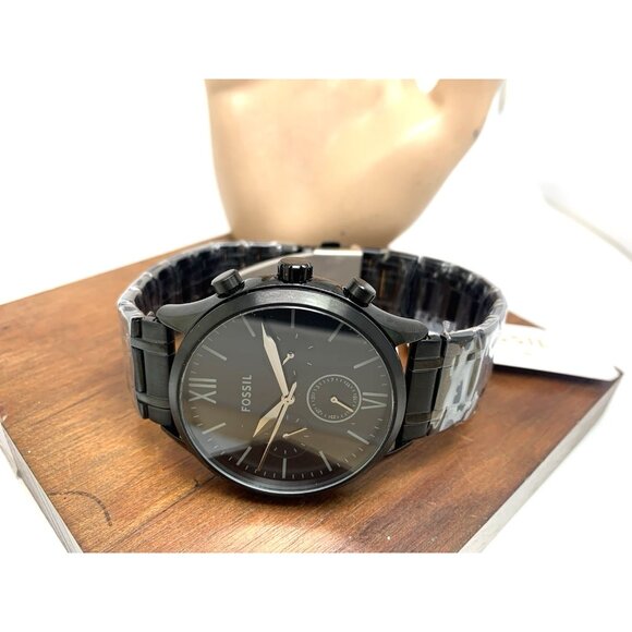 Fossil Men's Watch BQ2365 Fenmore Quartz Black Dial Stainless Steel 44mm - Picture 8 of 14